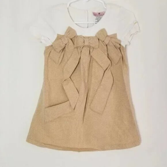 🔴 Juicy Couture Little girl toddler sparkly bow dress size 18-24 Months (B25) - Picture 1 of 8